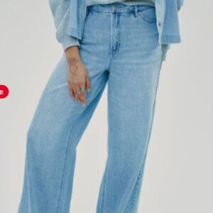 Super high rise wide leg jeans